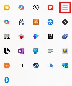 Le menu Tailscale ouvert depuis la barre des tâches